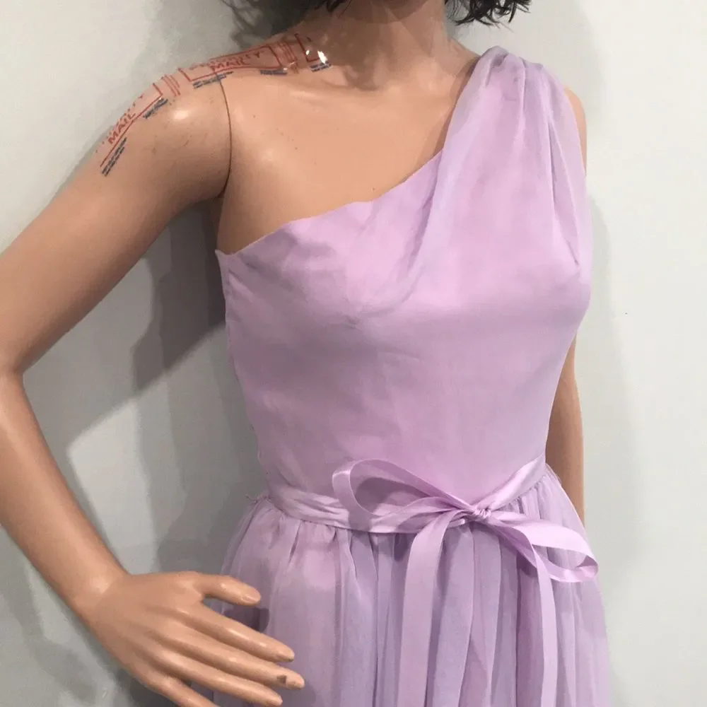 Vintage 70s Lavender Sheer Dress and Jacket
